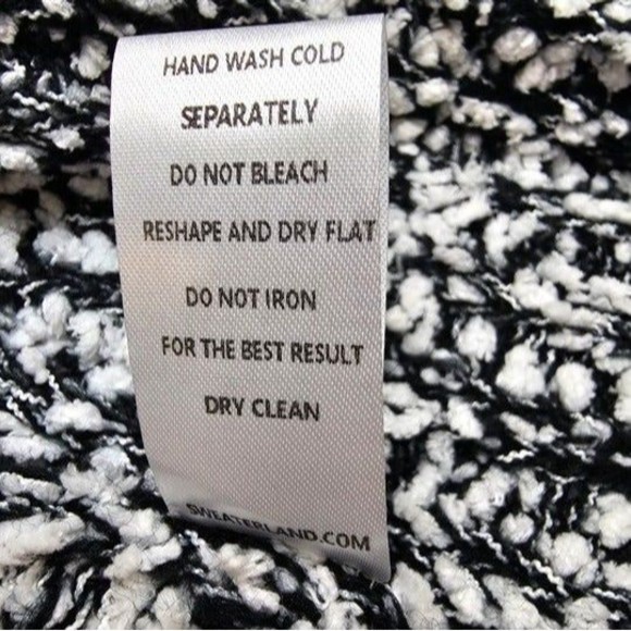 Net.153 Women's Black & White Nubby Popcorn Knit Cardigan Sweater. Size S/M - Picture 6 of 7